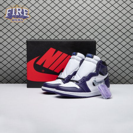 Jordan 1 Retro High Court Purple White Men's
