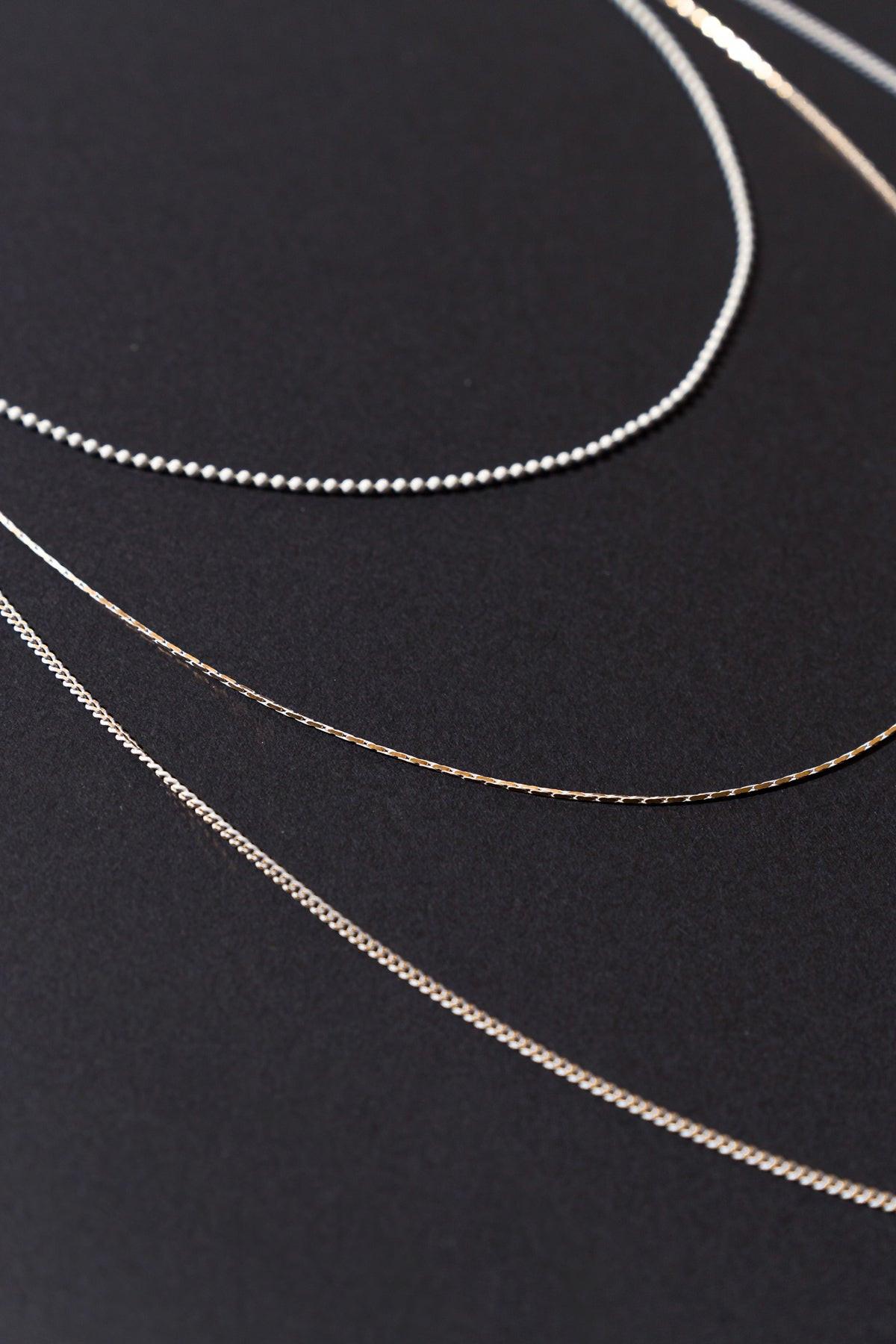 3 CHAIN LAYERD CHARM NECKLACE