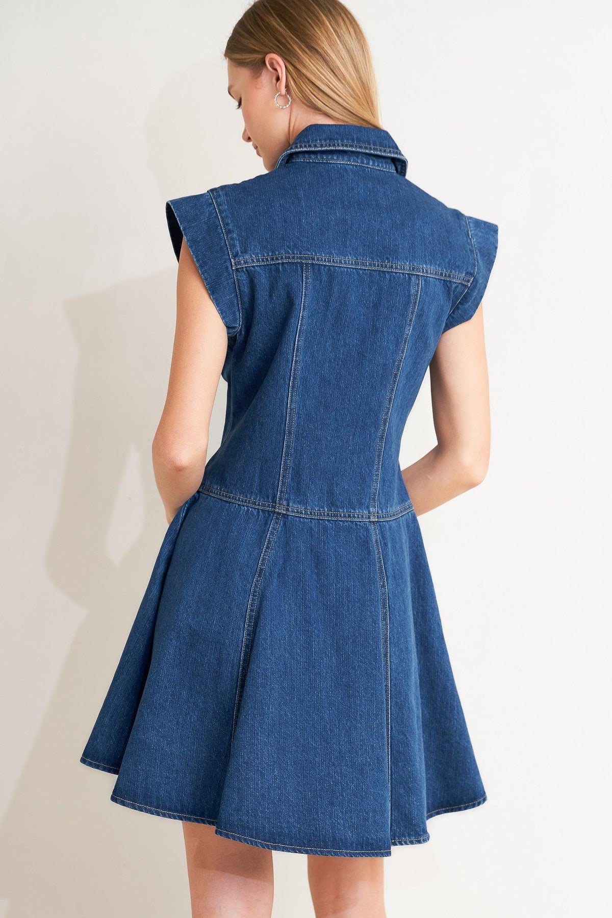 BLUE CRUSH DENIM MINI DRESS