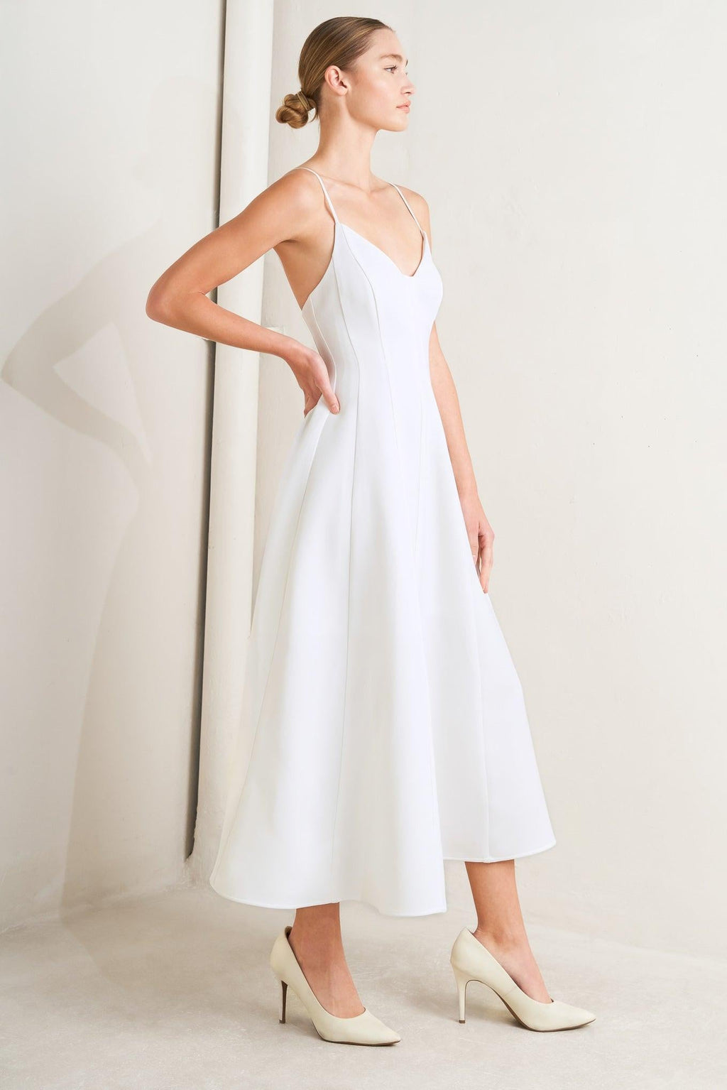 PURE INTENTION WOVEN MIDI DRESS
