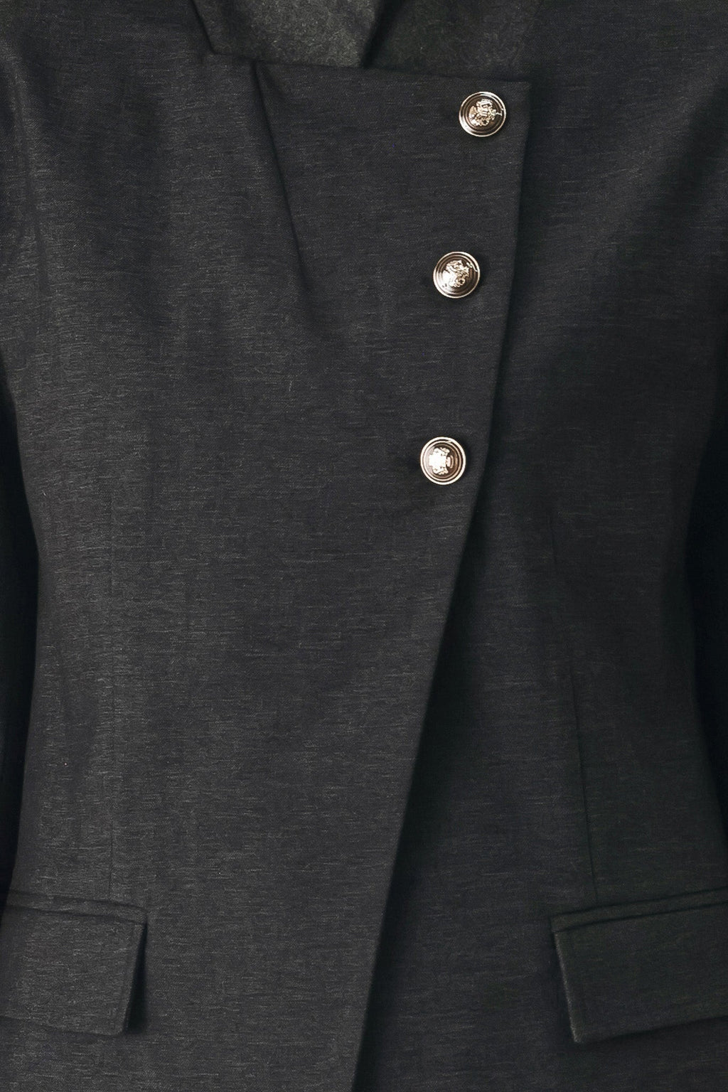 COMMAND NOIR BLACK ASYMMETRICAL MILITARY JACKET