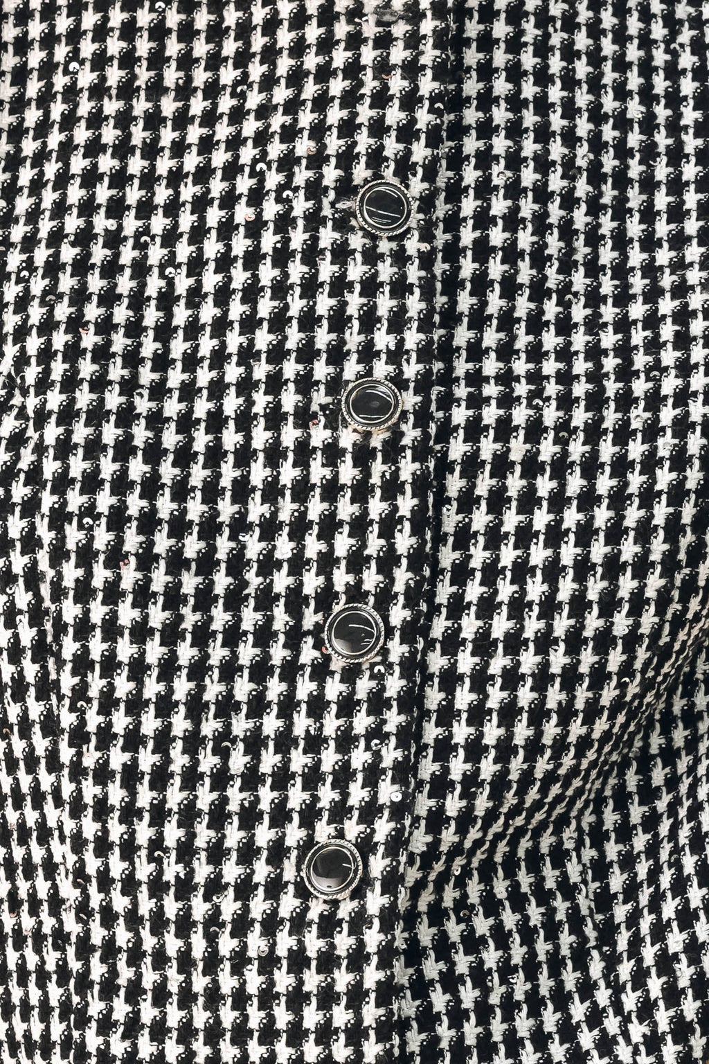 CHECKED IN SPARKLE HOUNDSTOOTH VEST