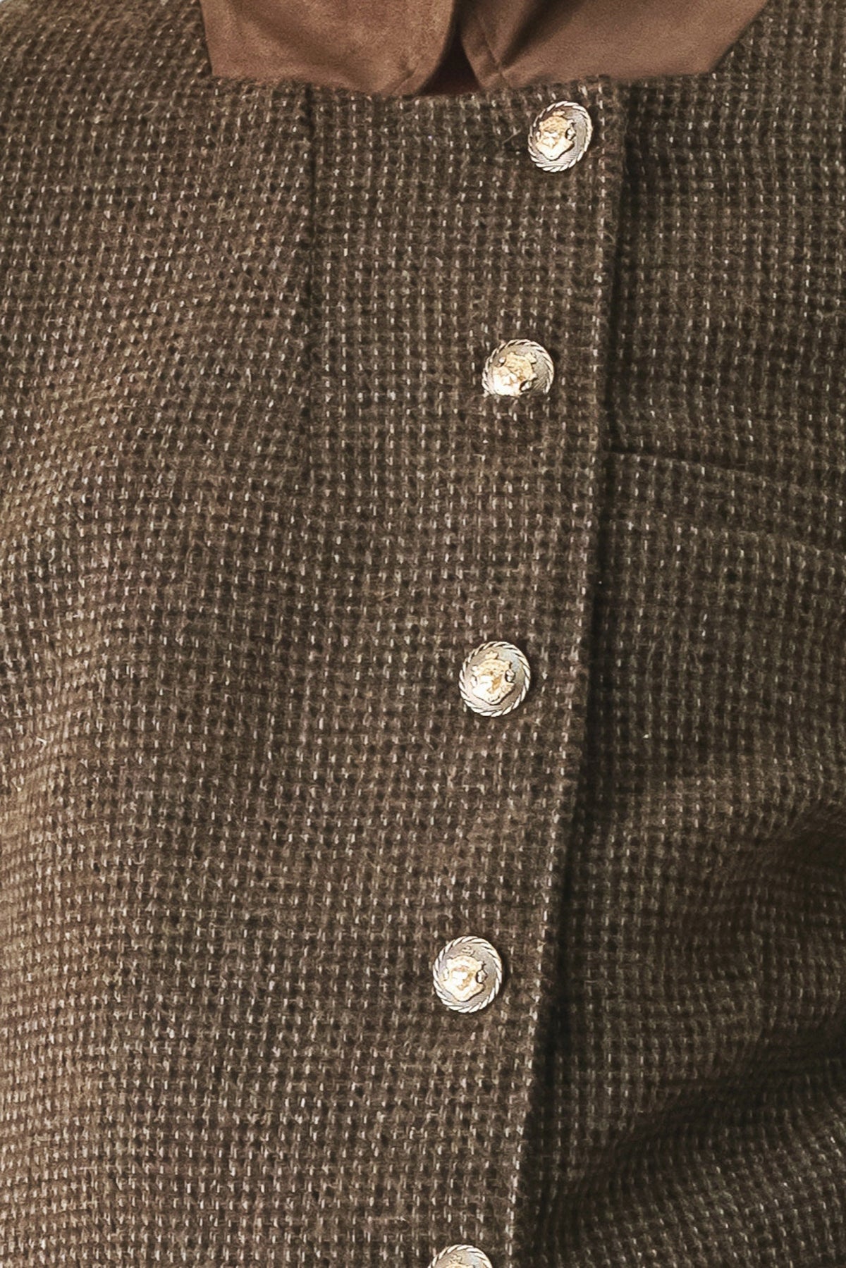 HERITAGE CHARM HOUNDSTOOTH CROP JACKET