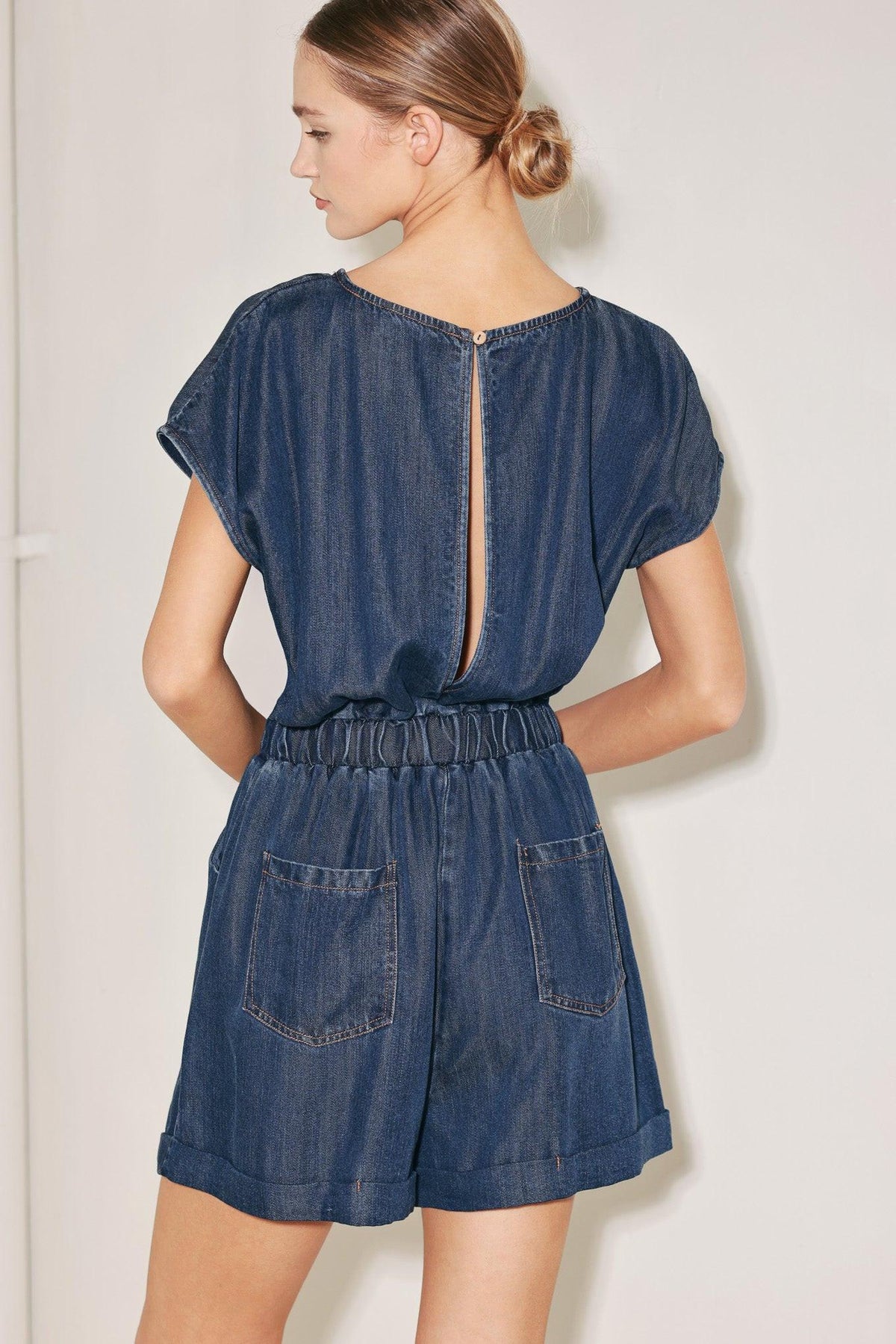 MODERN MARINA WOVEN ROMPER