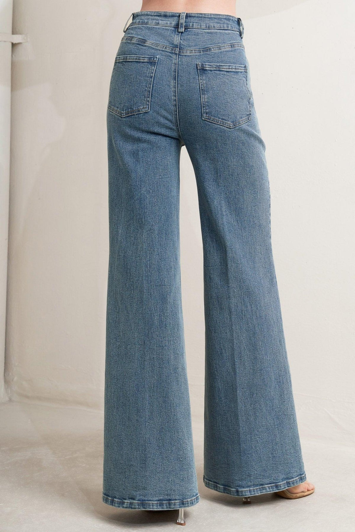 NO SECOND THOUGHT WASHED DENIM PANTS