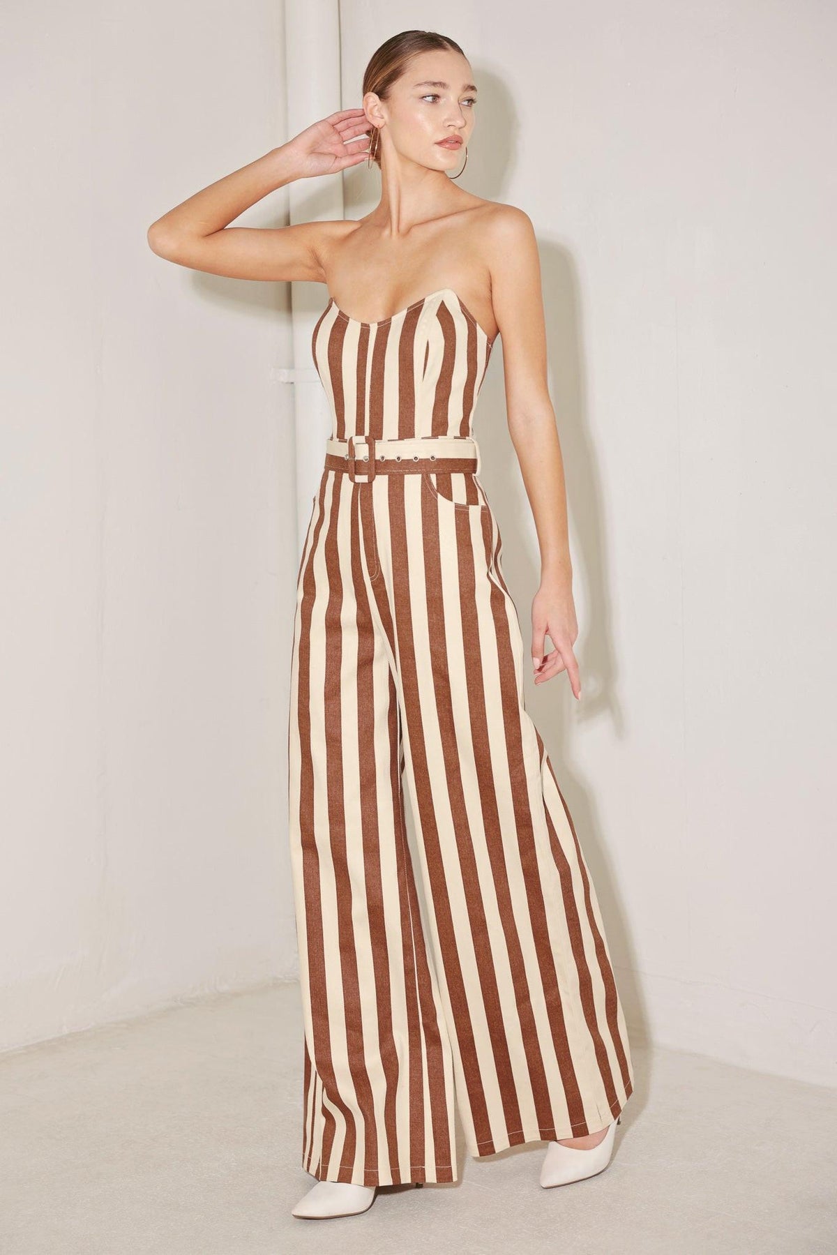 GOLDEN STRIPE ERA WOVEN JUMPSUIT