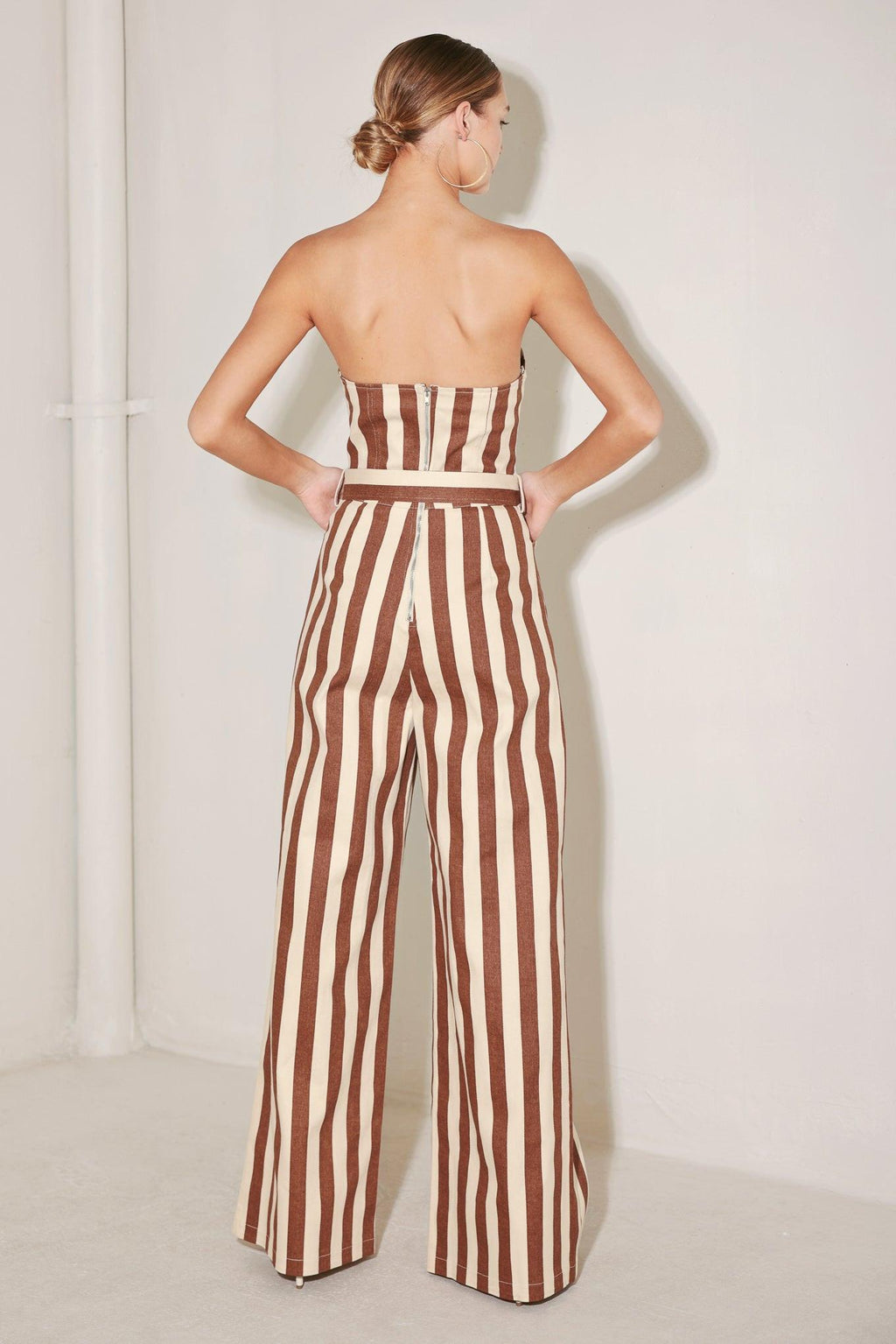 GOLDEN STRIPE ERA WOVEN JUMPSUIT