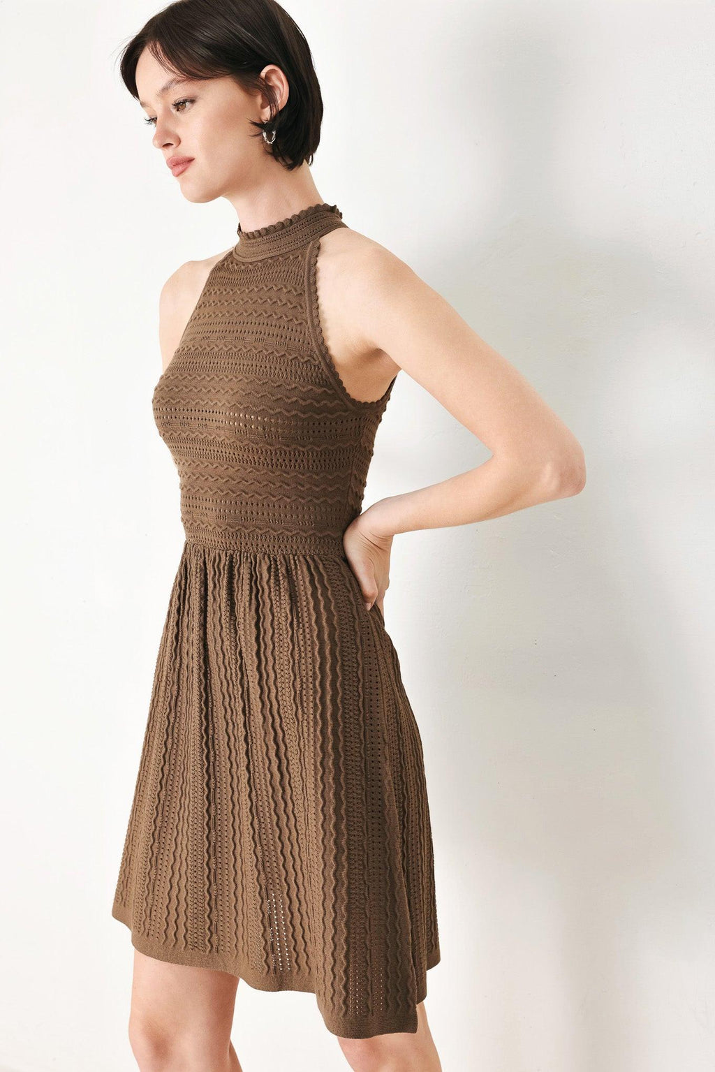 SWEET LATTE SWEATER KNIT MINI DRESS