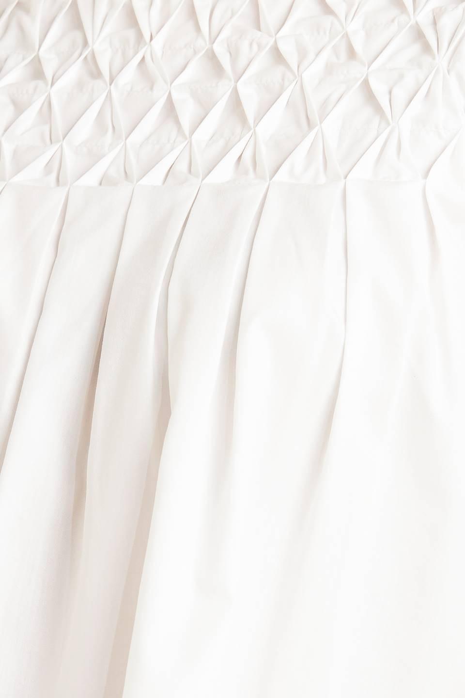 WHITE DREAM PUFF WOVEN TOP
