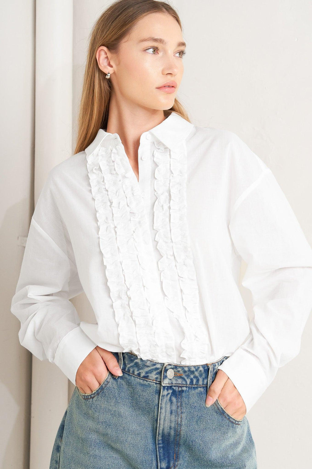 MODERN MUSE WOVEN TOP