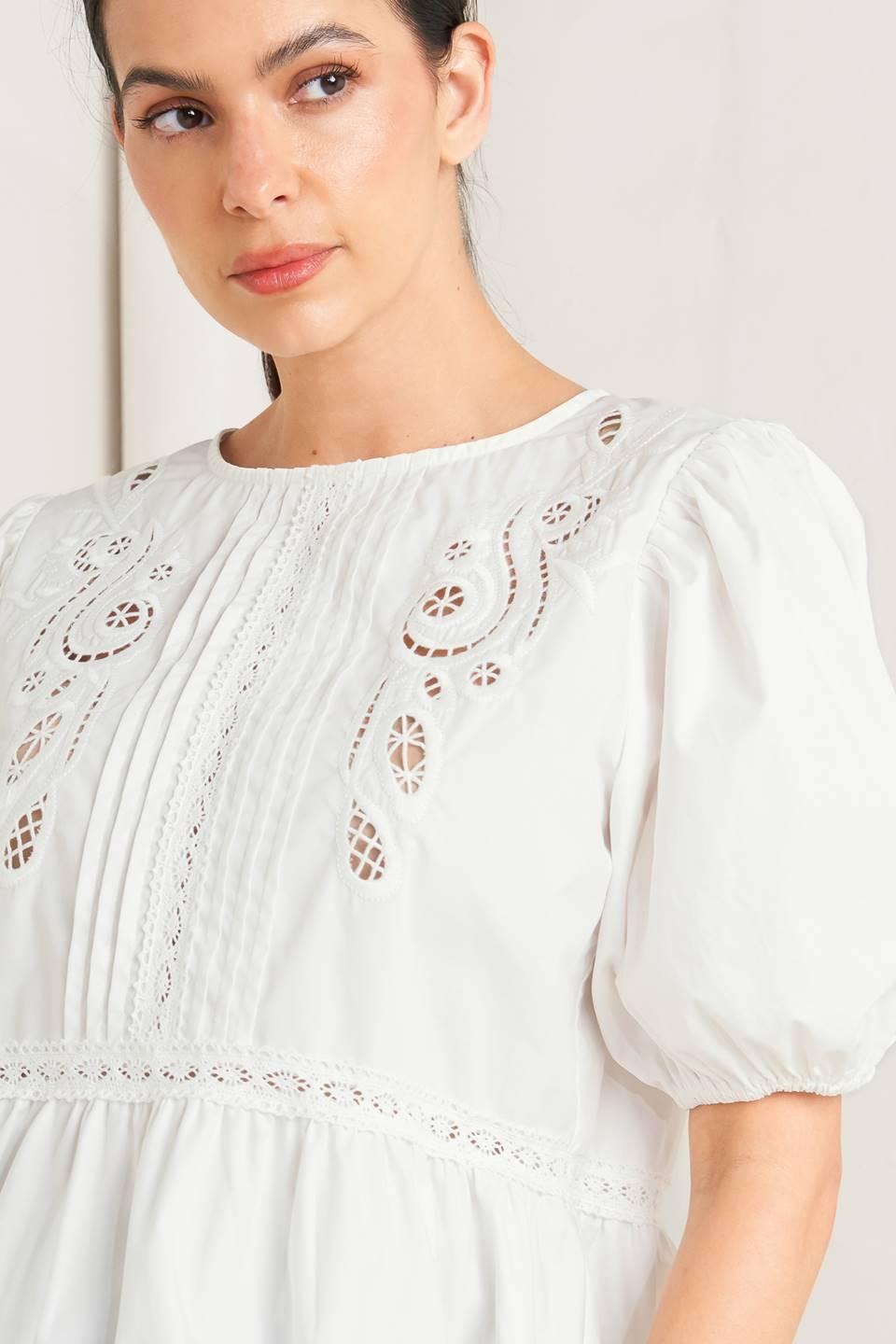 SILENT MORNING WOVEN TOP