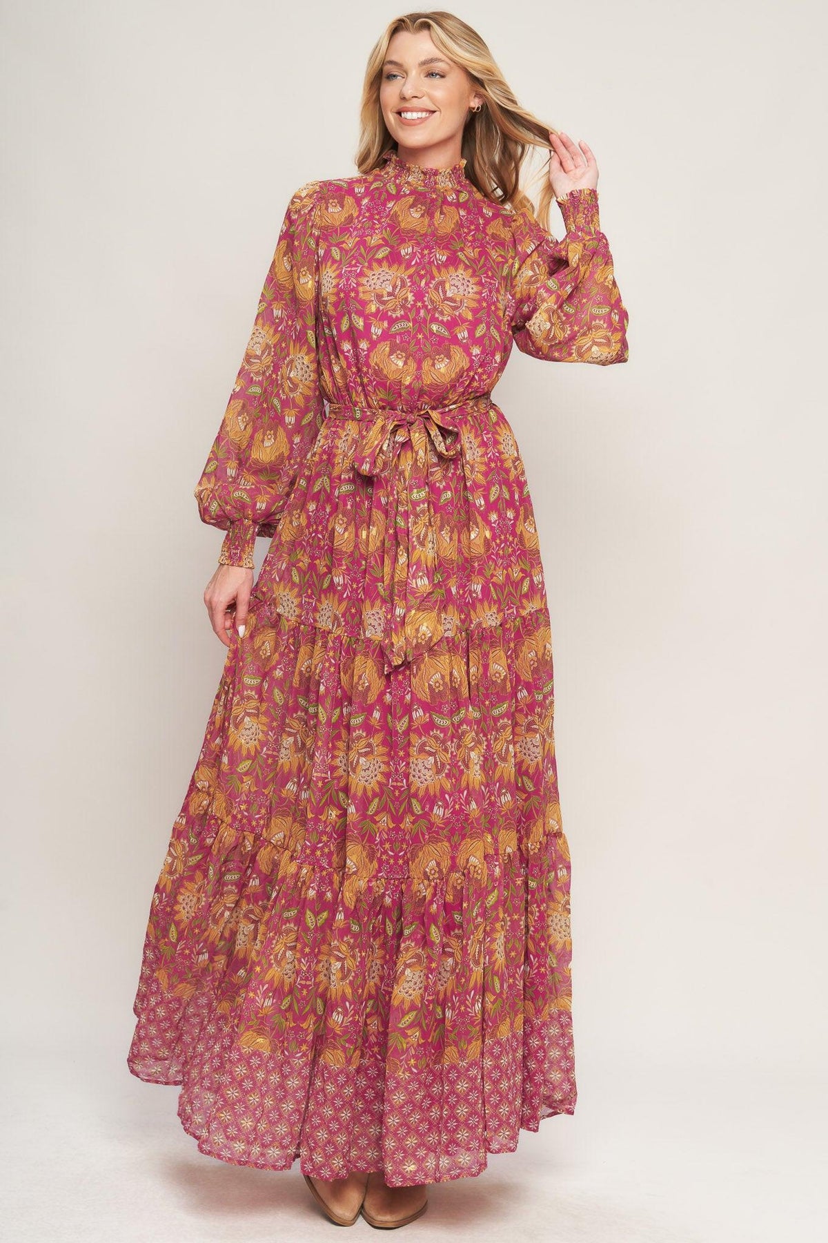 YOU ENCHANT ME WOVEN MAXI DRESS