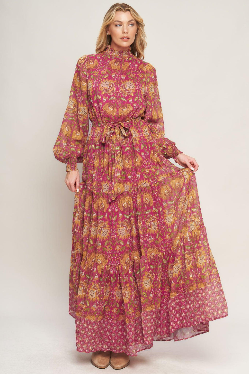 YOU ENCHANT ME WOVEN MAXI DRESS