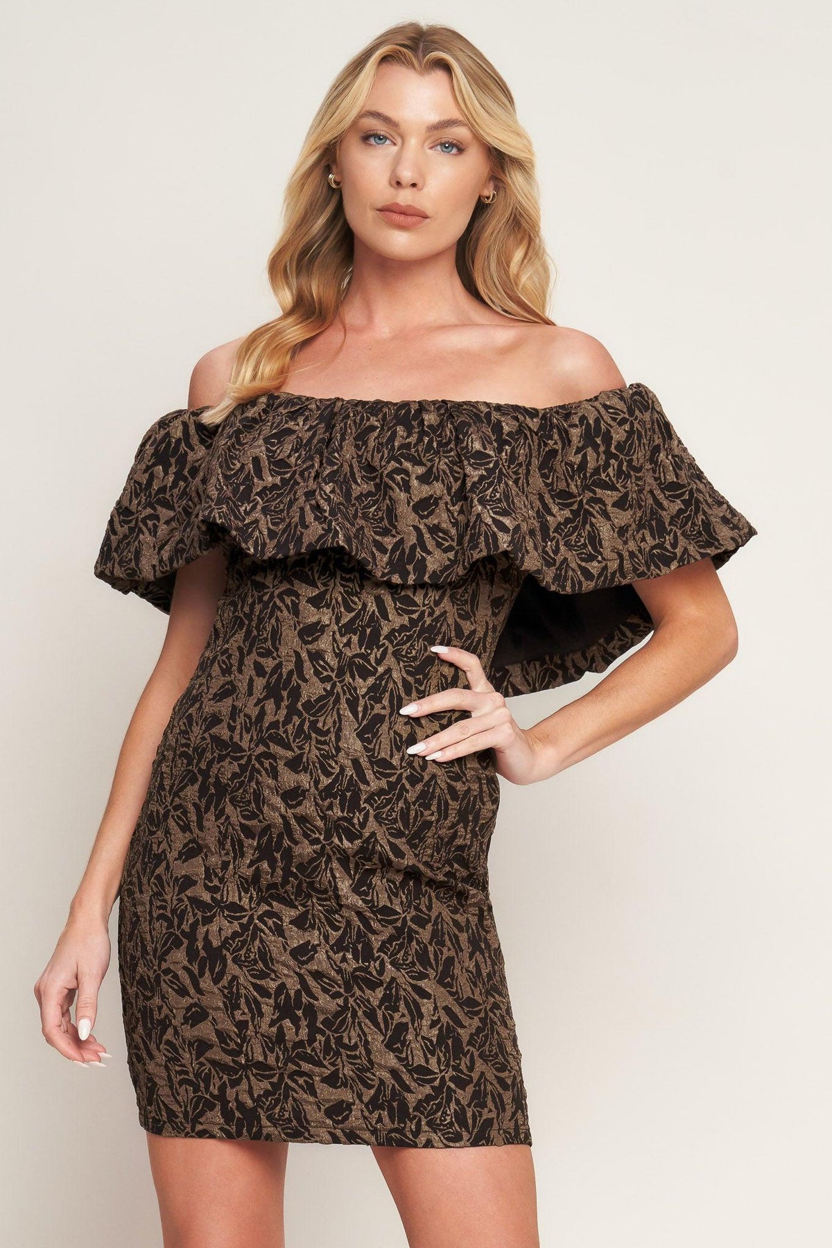 WHEREVER YOU MAY GO WOVEN MINI DRESS