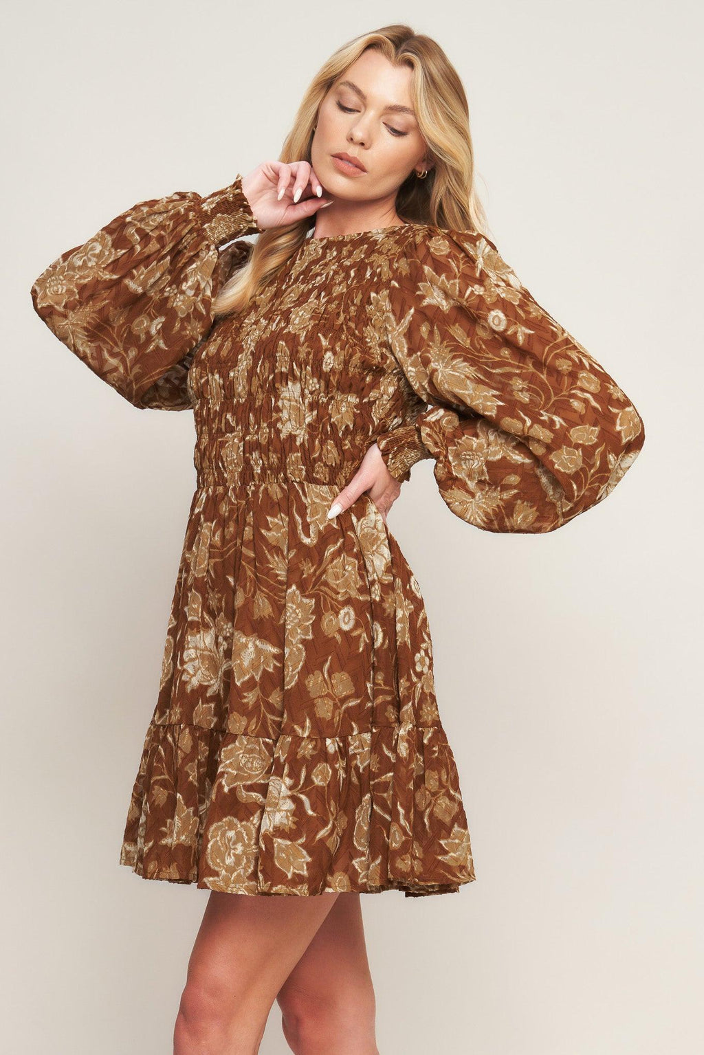 SWEET REMINISCENCE WOVEN MINI DRESS