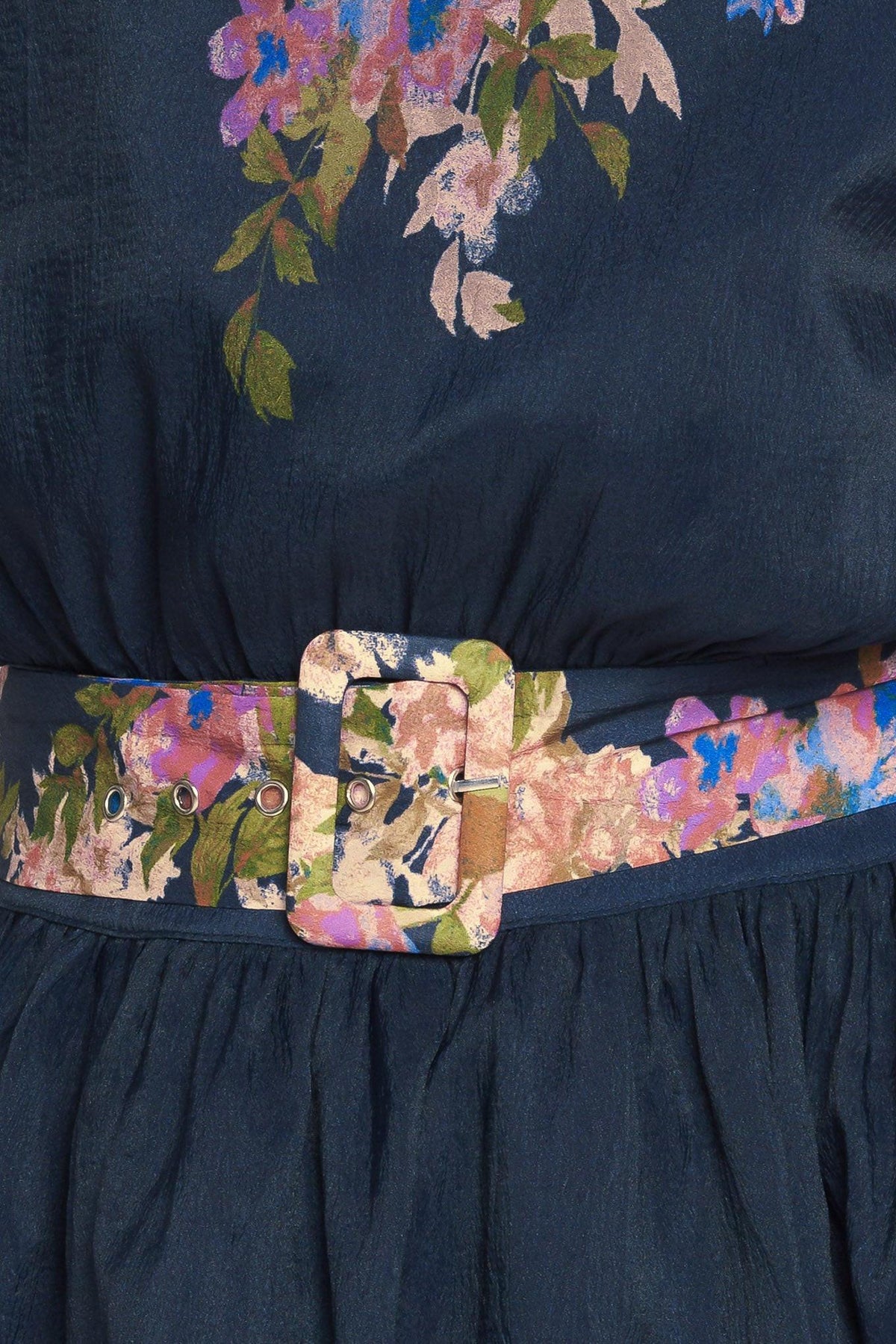 CHARMING TAPESTRY WOVEN MIDI DRESS