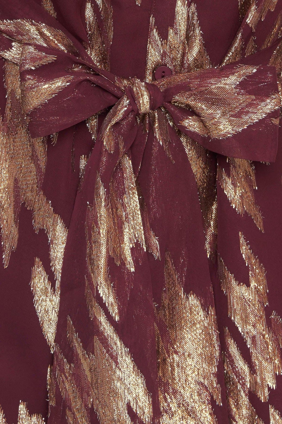 METALLIC MUSE WOVEN MINI DRESS
