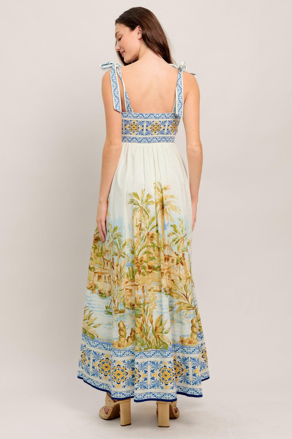 POSTCARD PERFECT WOVEN MAXI DRESS