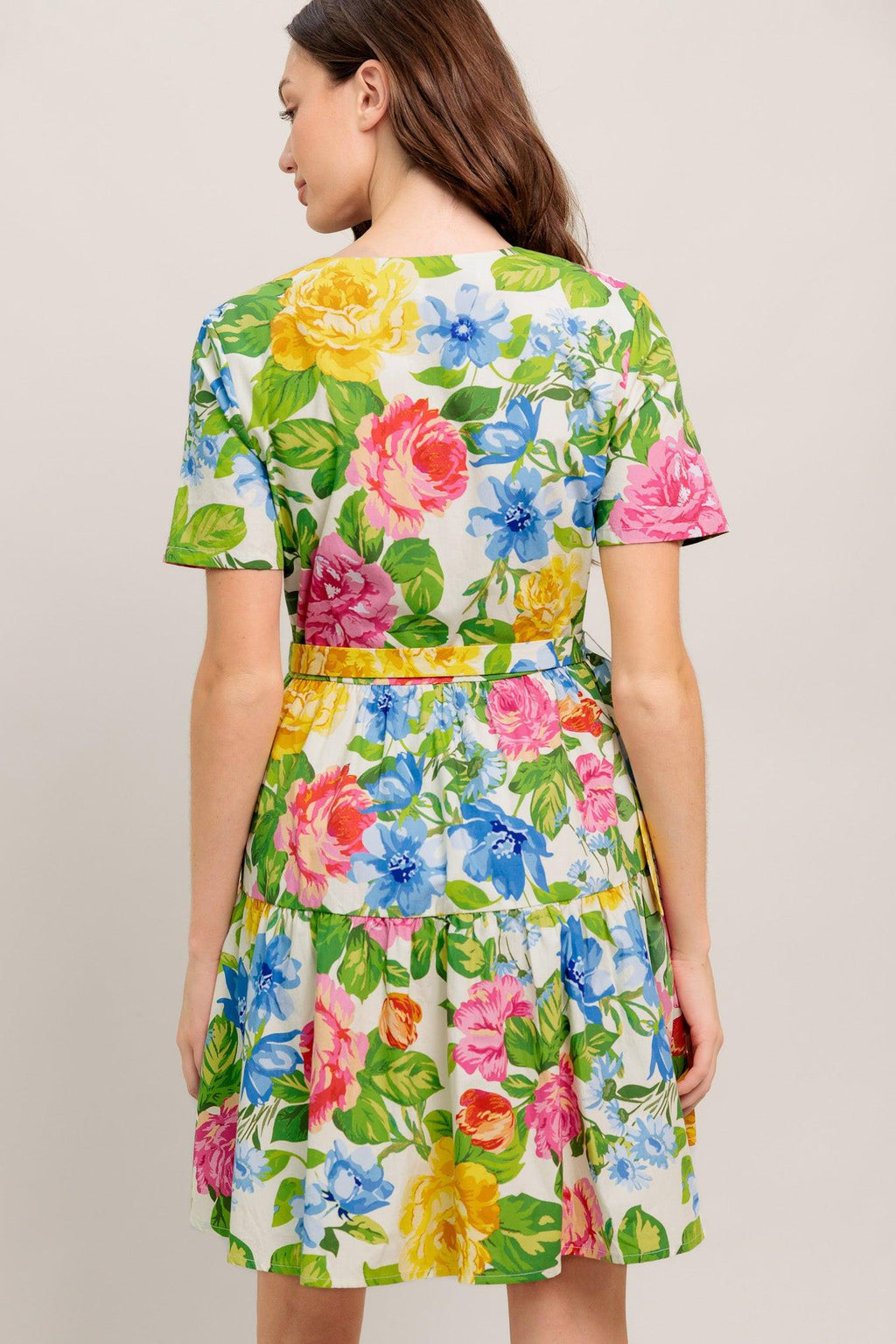 SUNSHINE IN FULL BLOOM WOVEN MINI DRESS