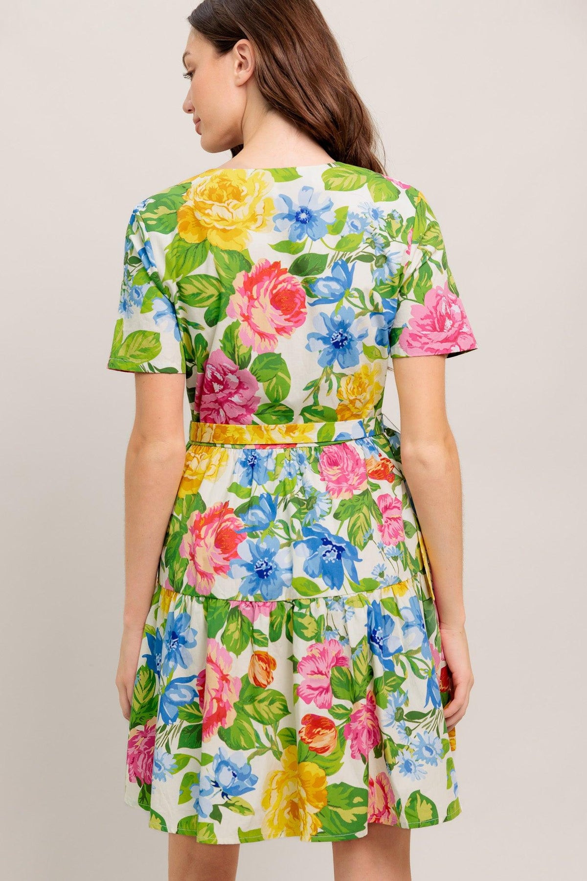 SUNSHINE IN FULL BLOOM WOVEN MINI DRESS