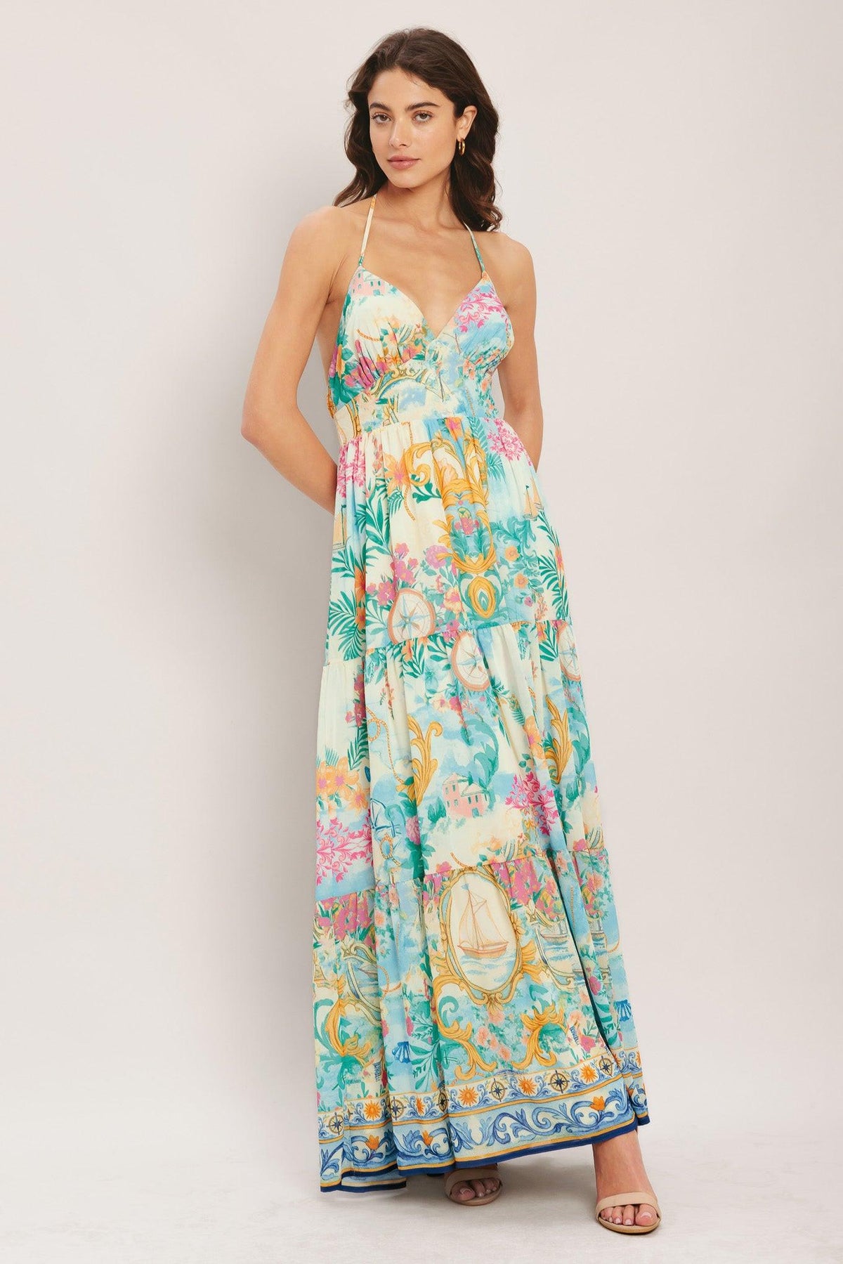 CAPRI SAIL AWAY WOVEN MAXI DRESS