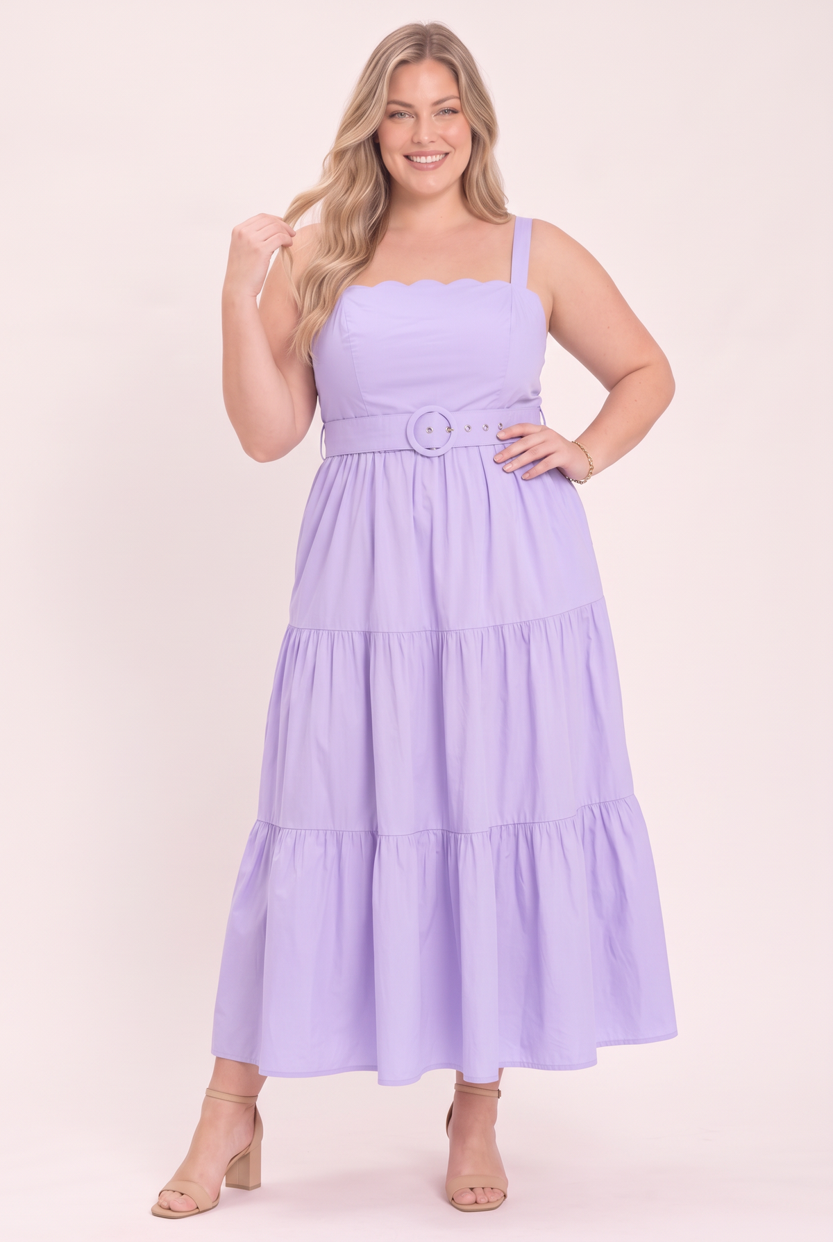 SUNSHINE SERENADE WOVEN MIDI DRESS