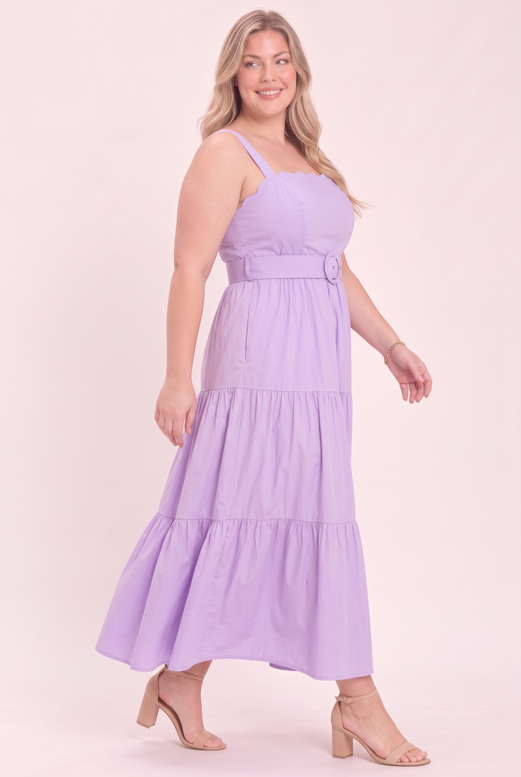 SUNSHINE SERENADE WOVEN MIDI DRESS