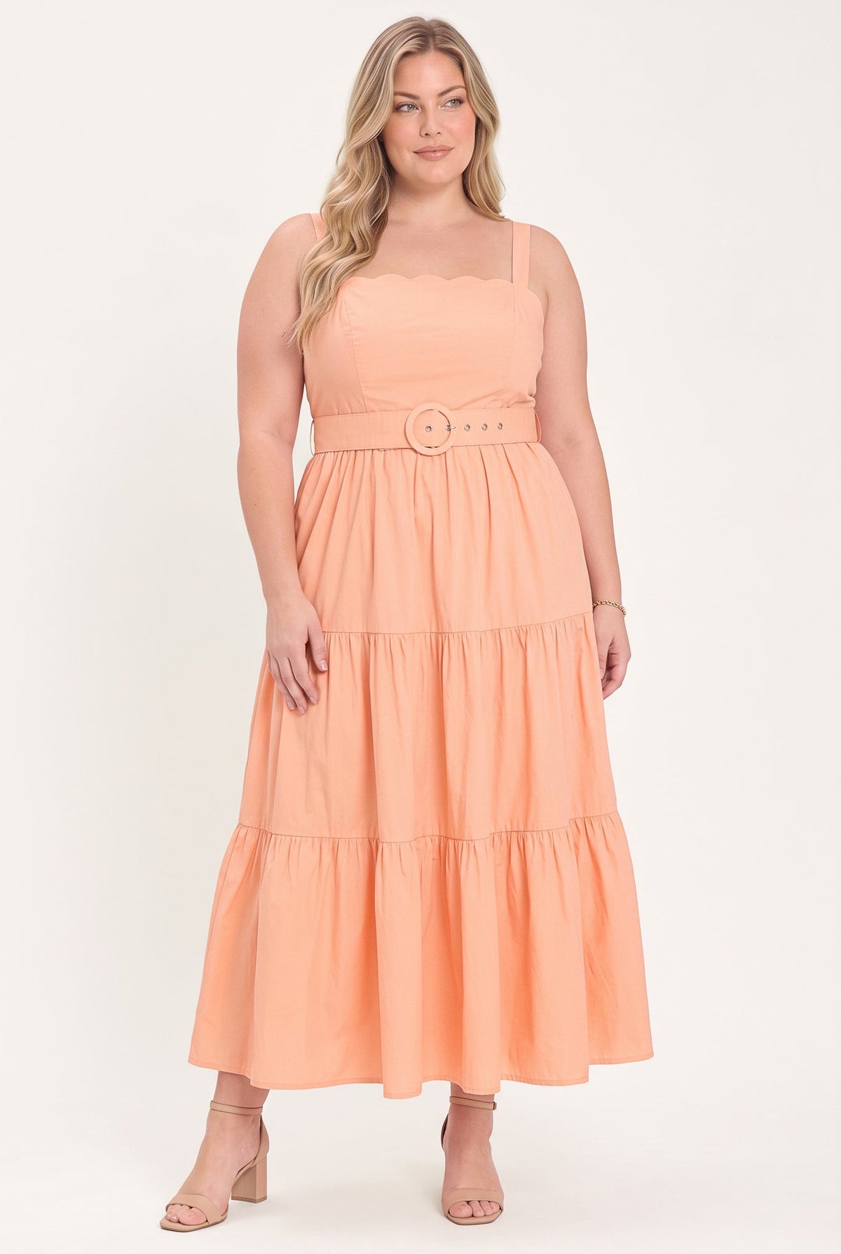SUNSHINE SERENADE WOVEN MIDI DRESS
