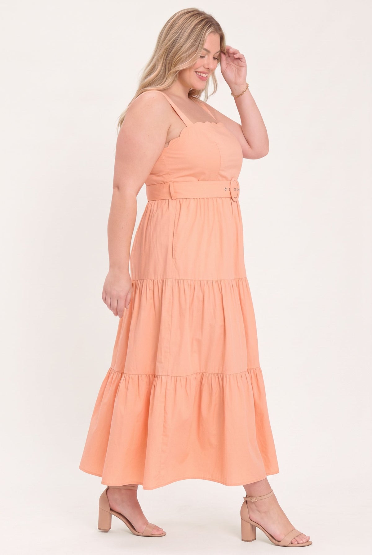 SUNSHINE SERENADE WOVEN MIDI DRESS