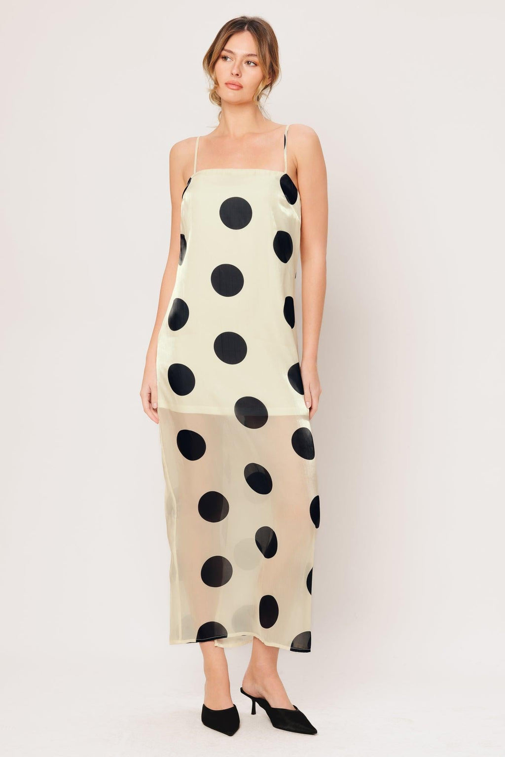 AVANT DOT WOVEN MIDI DRESS