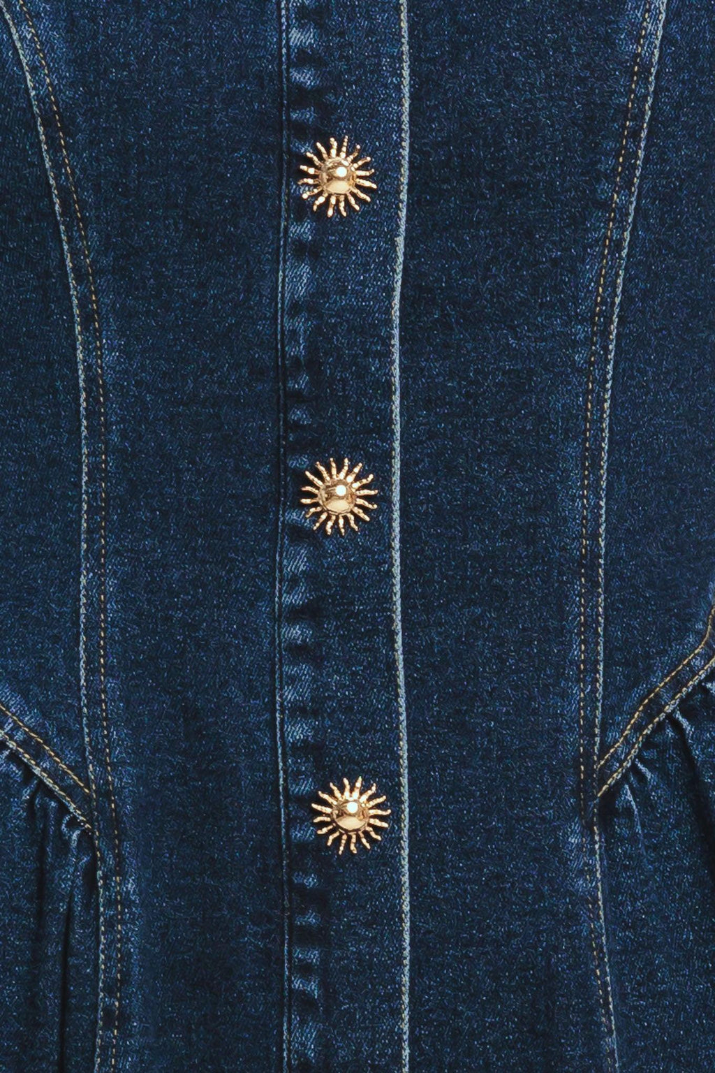 EFFORTLESS POLISH DENIM MIDI DRESS