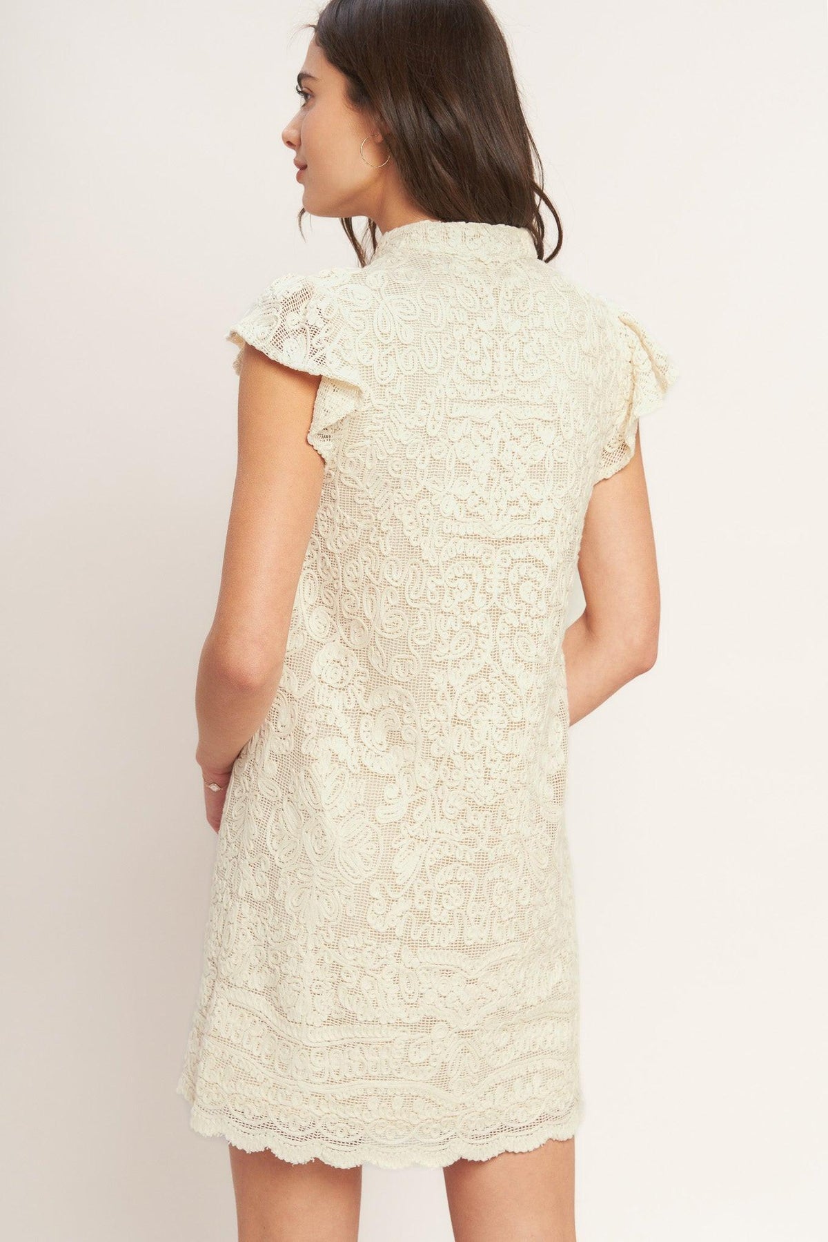 EFFORTLESSLY ROMANTIC WOVEN MINI DRESS