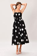 DOT THEORY WOVEN MIDI DRESS