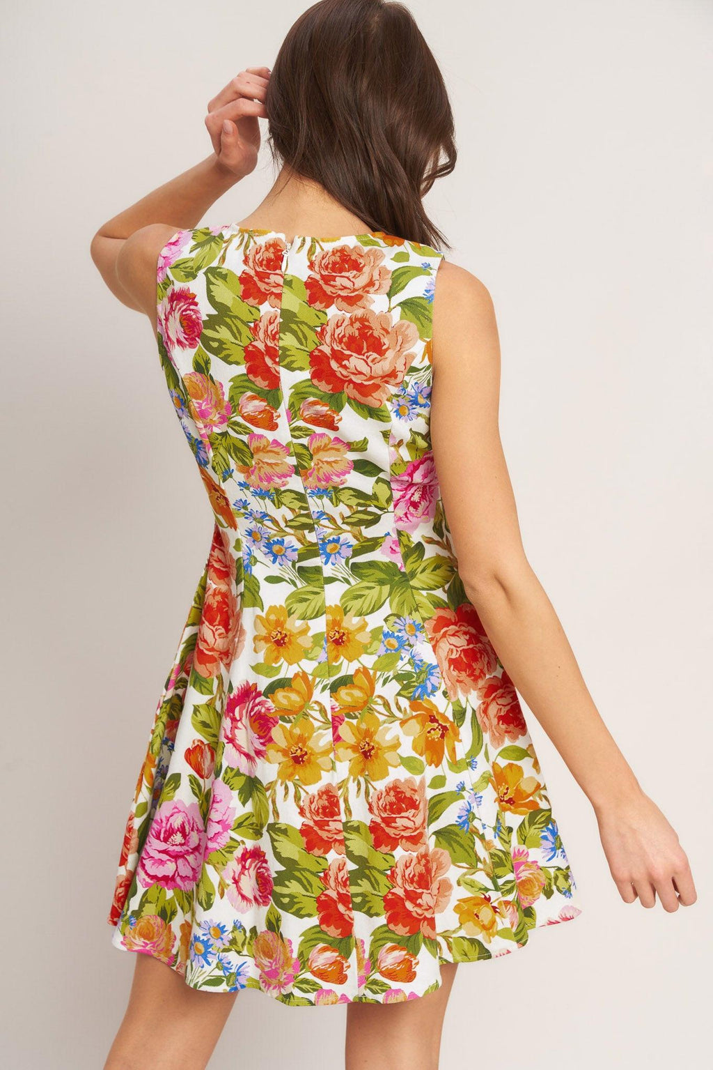 SUMMER LOVE FLORA WOVEN MINI DRESS