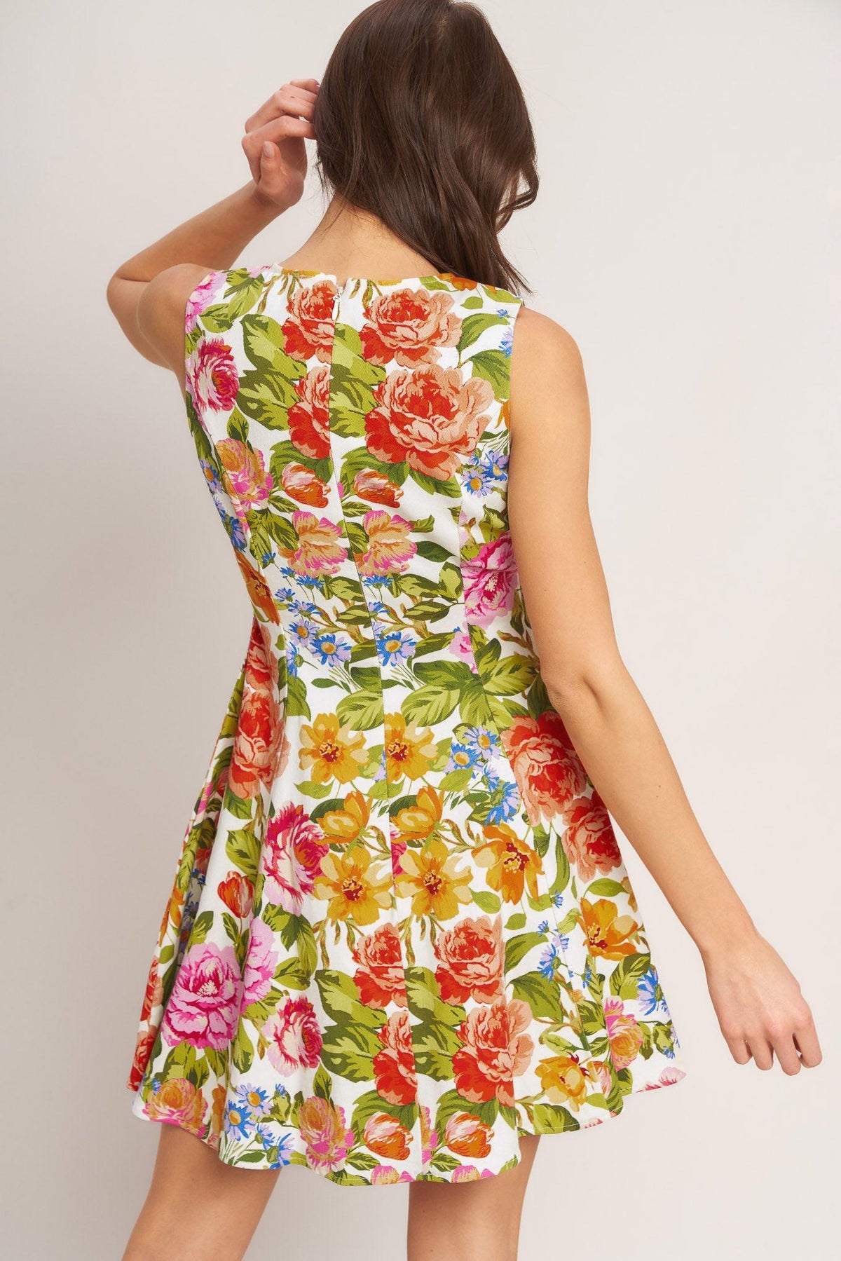 SUMMER LOVE FLORA WOVEN MINI DRESS