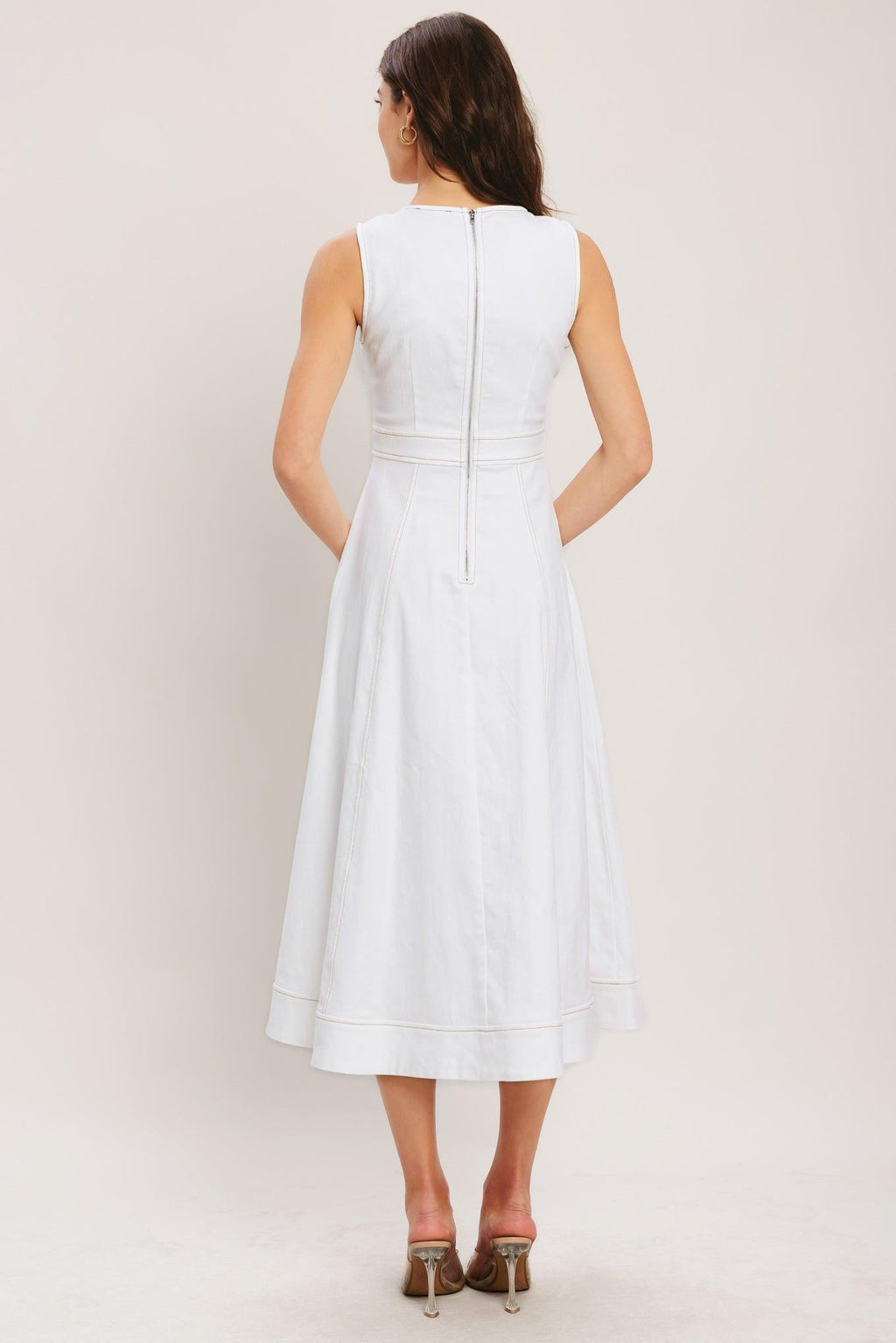 CLOUDLIGHT SUMMER WOVEN MIDI DRESS