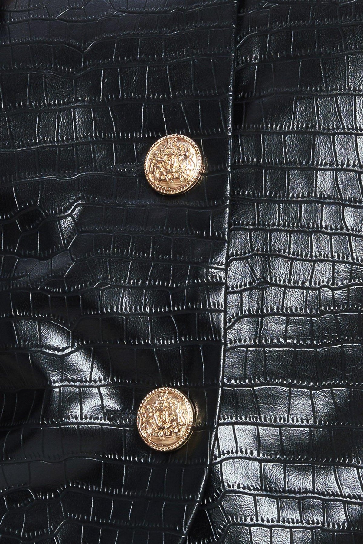 AT THE START FAUX LEATHER BOLERO JACKET