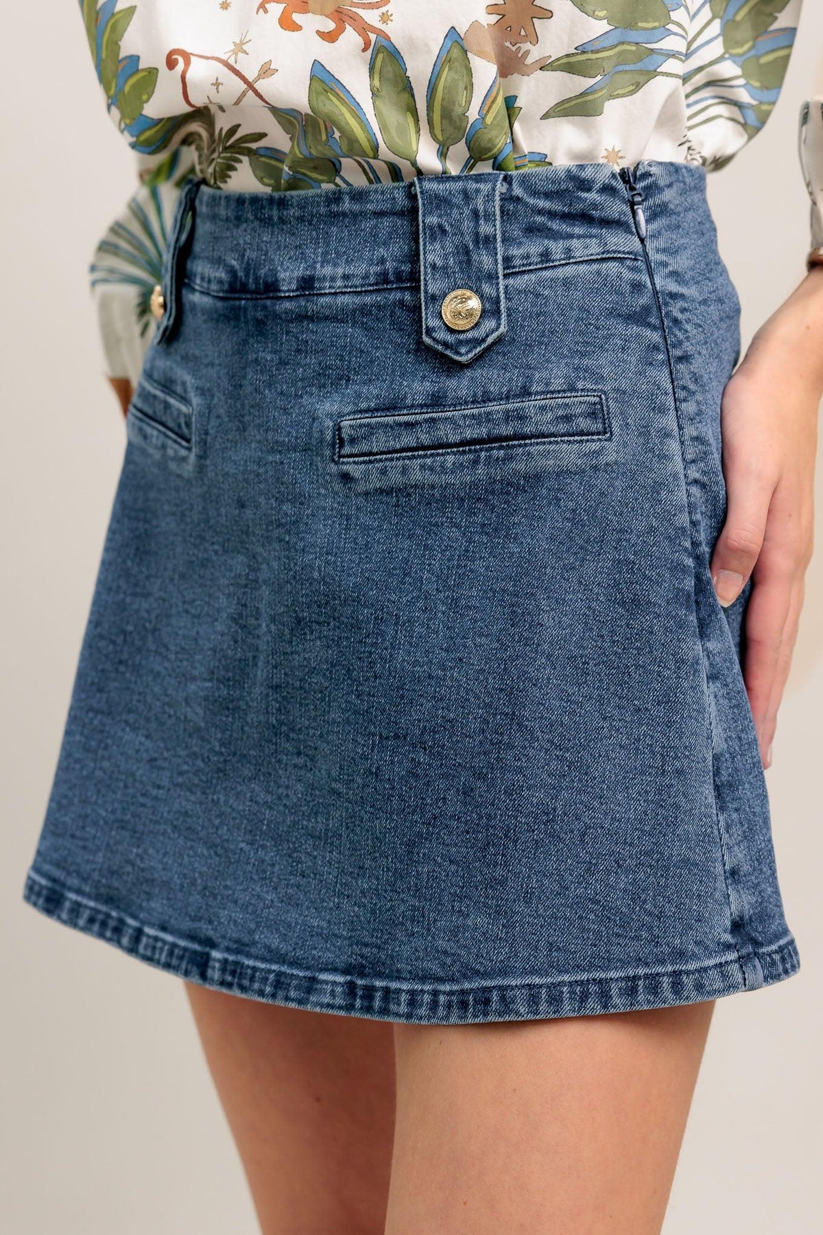 HEART EYES DENIM SKORT