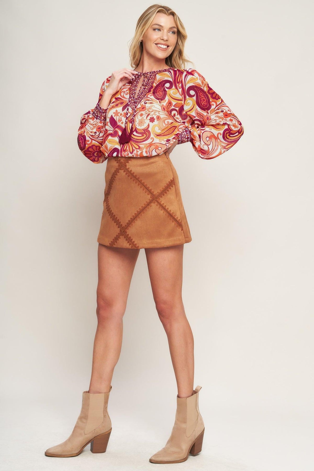 NEVER WANNA LEAVE WOVEN TOP