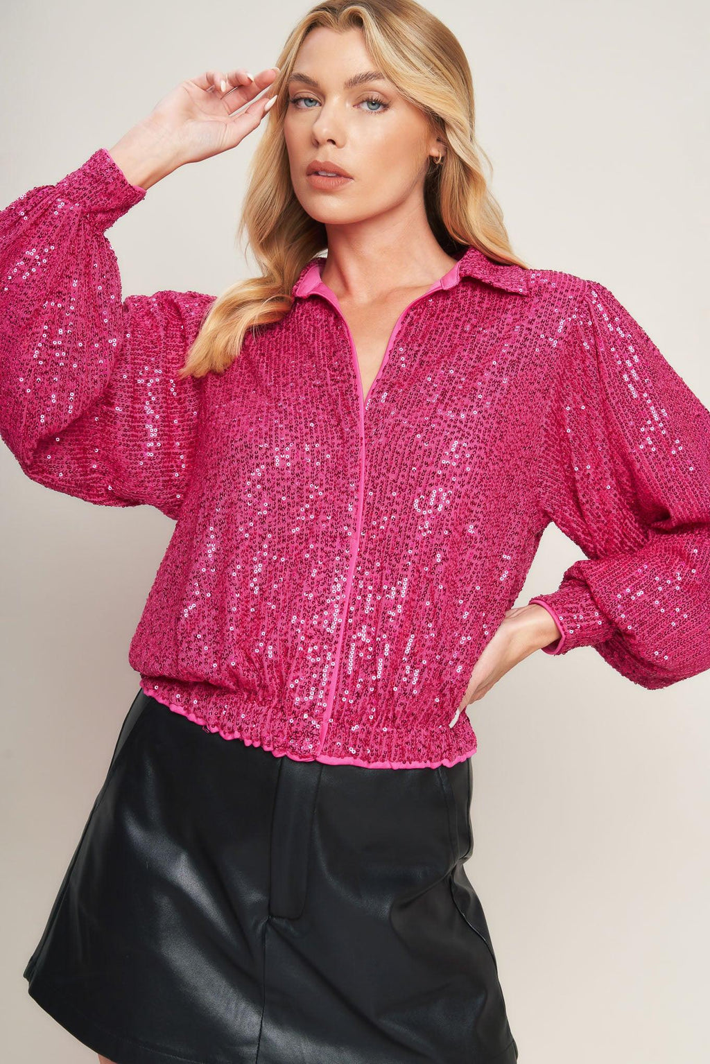 FREEDOM CALLS SEQUIN TOP