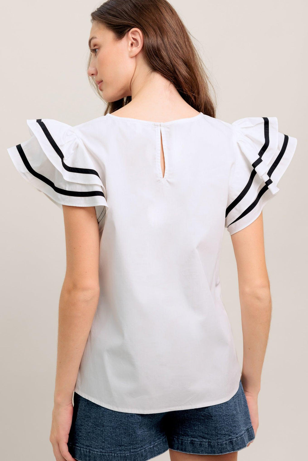 NICE AS CAN BE WOVEN TOP