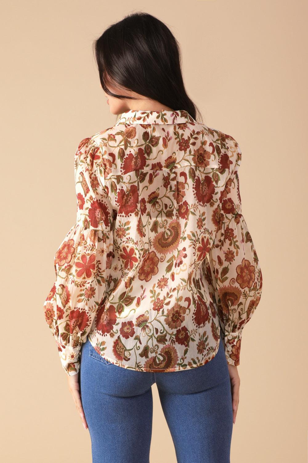 MEMORIES IN FOCUS WOVEN BLOUSE
