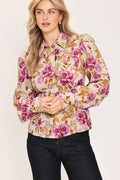 PARISIAN ROSE DREAM WOVEN TOP