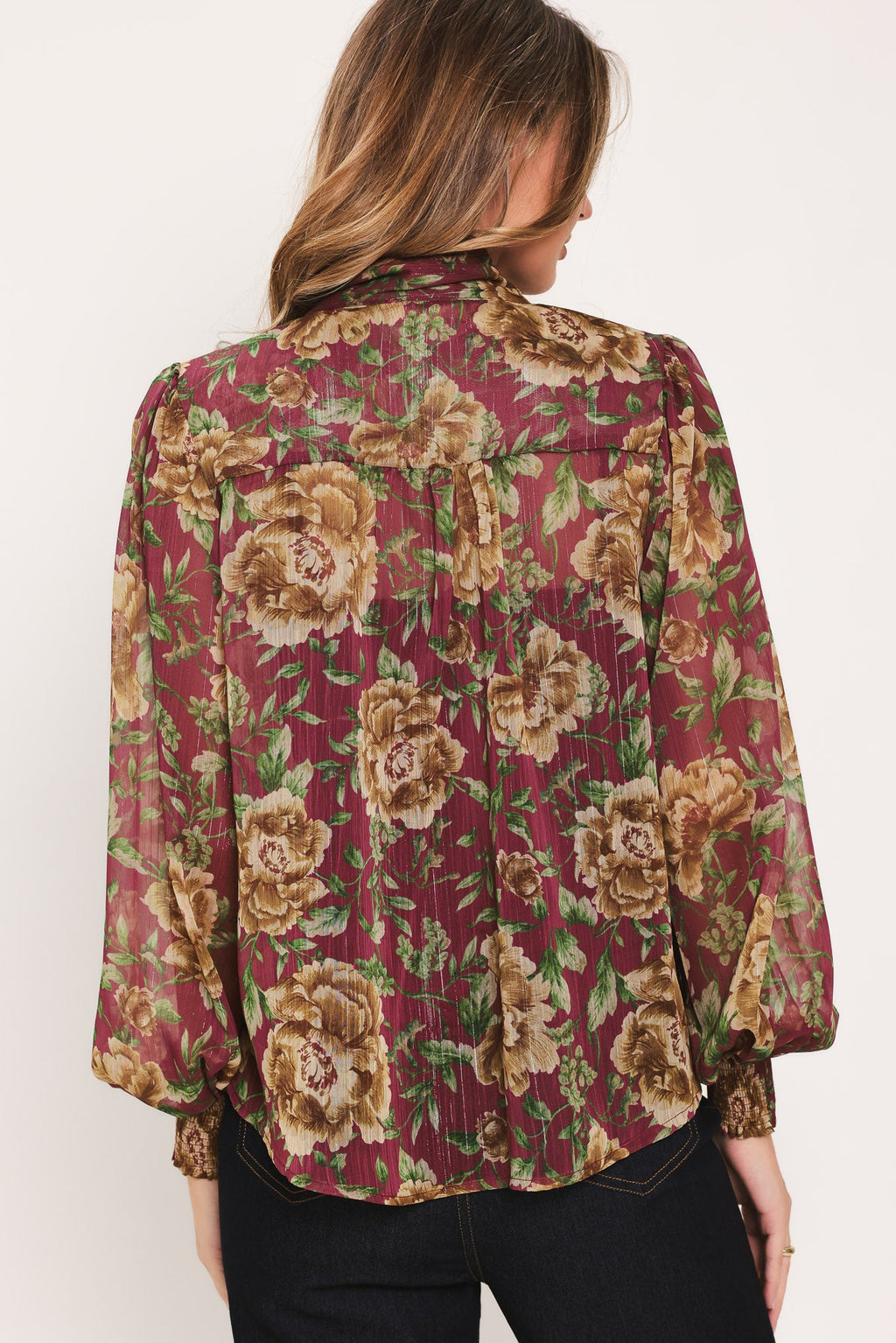 WHISPERING GARDEN WOVEN TOP