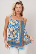 AZURE CHARM WOVEN TOP