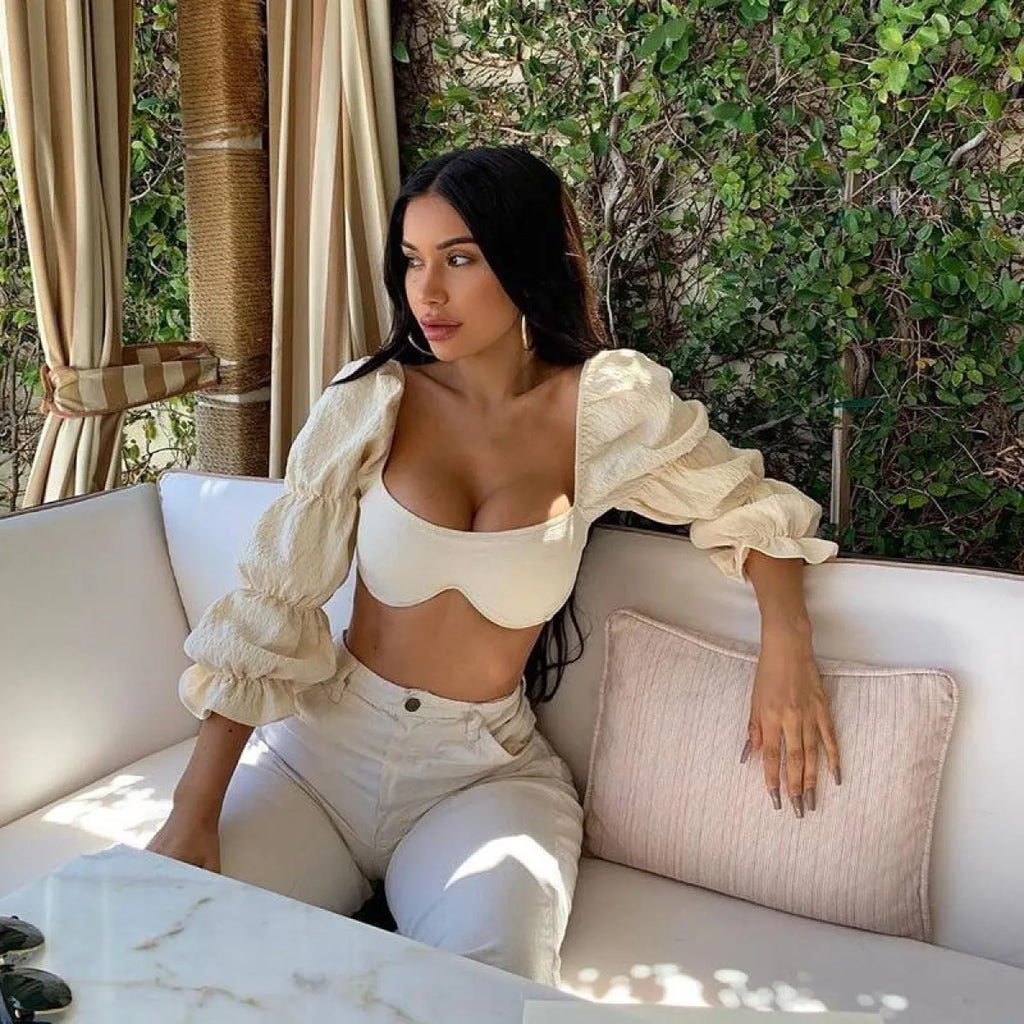 Bela Turtleneck Crop Top
