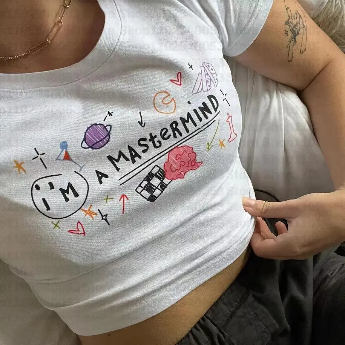 "I'm A Matermind" - Clever Quips Cropped Tee
