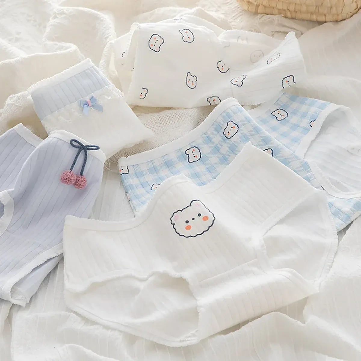 5-Pack Cotton Panties for Women - Plus Size Cute Soft Briefs Sexy Lingerie