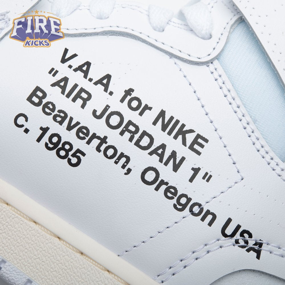 Off-White x Air Jordan 1 Retro High Virgil Abloh Archive Alaska AA3834-100 Unisex