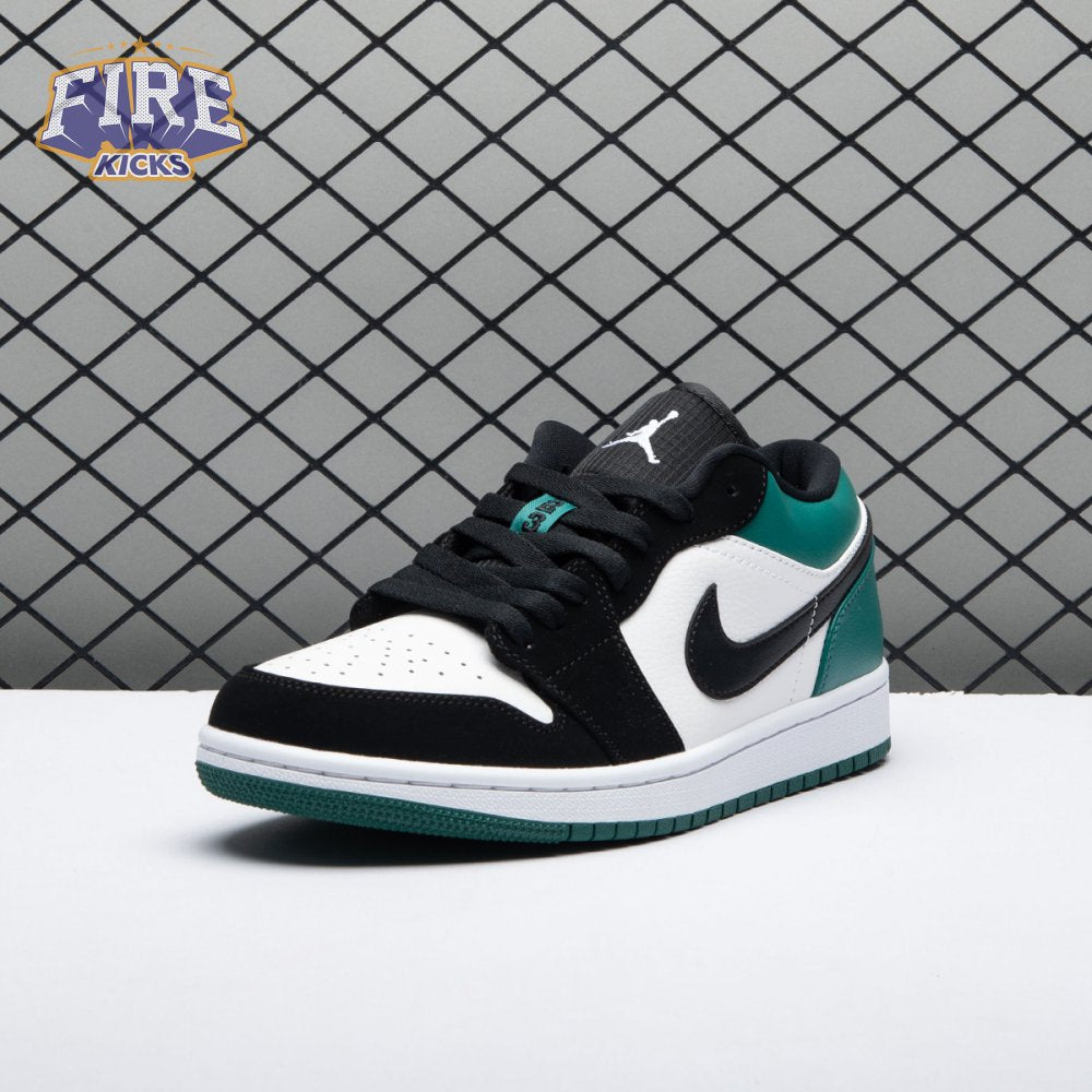Jordan 1 Low White Black Mystic Green 553558-113 Unisex